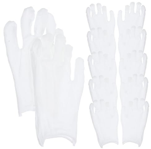Hoement Baumwolle Handschuhe Weiße Baumwollhandschuhe Handprotektor Für Schmuckgeschäfte Arbeitshandschuhe Laborhandschuhe Atmungsaktive Baumwollhandschuhe Größe Ideal Für Präzise Arbeiten
