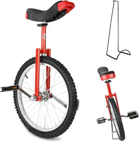 Wheel Trainer Enhjuling Höjdjusterbar Skidproof Mountain Tire Balans Cykling Övning, Med Enhjulingsställ, Hjul Enhjuling (24inch)
