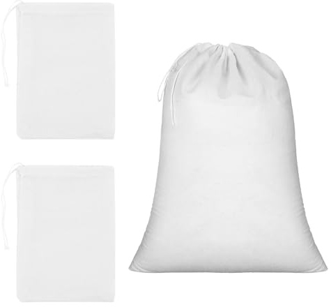 2 Pcs Straining Bag,Nut Milk Bag,Reusable Cotton Fine Cloth Filter Mesh Bags Solid Color Durable Washable Strainer Cooking Cloths Pouch Suitable for Cheese,Milks,Jam,Juice,Jelly,Yogurt(36cm × 24cm)