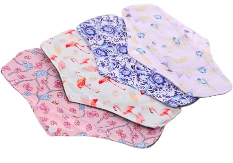CALLARON Compresas Sanitarias de Carbón Activado Lavables para Mujer, Paquete de 4 Unidades, Protección Extra y Fácil Uso para Uso Diario