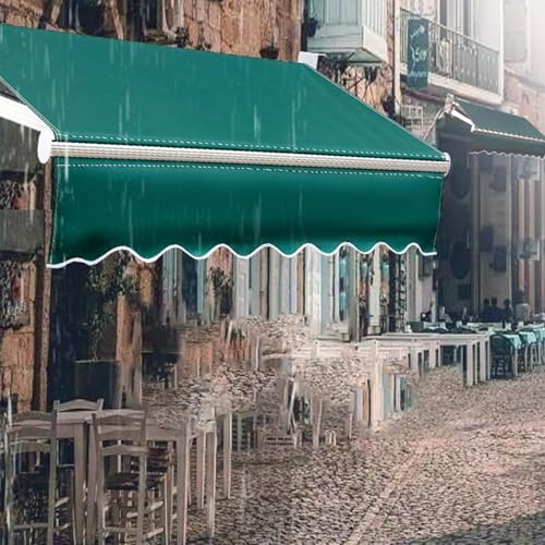 Tela impermeable para toldos – Parasol para exteriores de 12 x 10 pies para ventanas, puertas y puestos de mercado, perfecto para patios, terrazas y espacios de jardín, protección UV y fácil