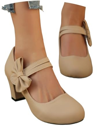 2026-Oktoberfest Chaussures Traditionnelles à Talons épais carrés pour Femme élégantes de Danse mariée Escarpins Confortables Polyvalents Chaussures Plates habillées