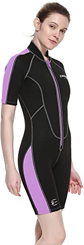 Cressi Lido Lady Shorty Wetsuit Black/Lilac 2mm XS/1