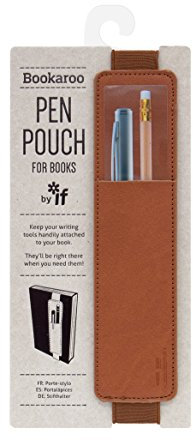 IF 40702 Bookaroo Pen Pouch Notebook/Pen Organiser Elasticated A5 Notebook -Brown