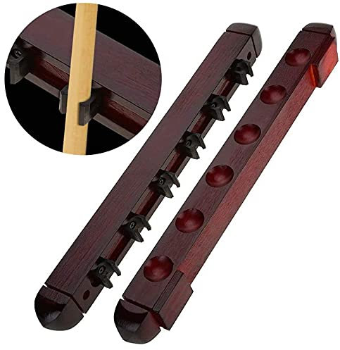 gotyou Billard Wandhalterung,Snooker Pool Cue Wall Mounted Rack,Billard Queue Halter 6 Billiard Cue,Billard Zubehör für Schulen, Heime, Vereine