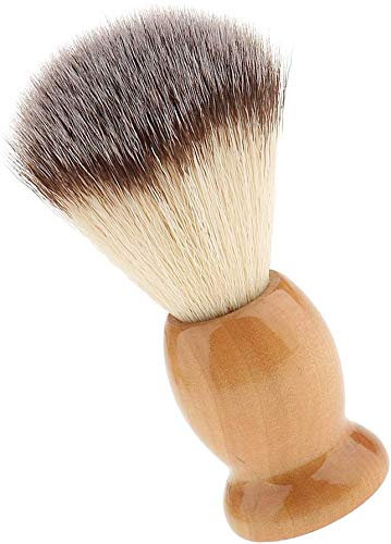 Brosse à Barbe en Poils de Sanglier Blaireau de Rasage Pinceau Nettoyage pour Homme Barbier Coiffeur/Salon de Coiffure - Tête Noire