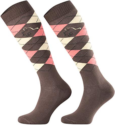 TODO Comodo STPDJ - Calcetines de equitación a cuadros para mujer, hombre y niños