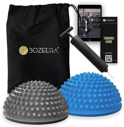 [Balance Igel Set] Balance Igel Halbkugel Fitness – 2X Halber Igelball – Balance Pods Kinder & Erwachsene Inkl. GRATIS Video-Anleitung, Pumpe, Poster & Tasche – Premium Igelball Balance Set