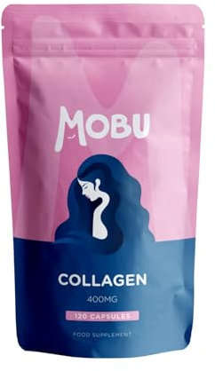Hydrolysed Collagen 400mg 120 Capsules | Hair, Skin and Joint Health Supplement | Bovine Collagen Type 1 for Women & Men | Letterbox Friendly | MOBU UK