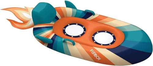 FUNBOY 50 Kids Groovy Rocket Inflatable Skimobile Snow Sled