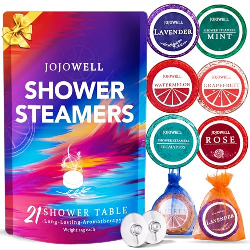 Shower Steamers Aromatherapy - 21Pcs Birthday Gifts for Women, Mothers Day Gifts for Mom Wife Grandma from Daughter Son, Self Care with Natural Essential Oils Relaxation Home SPA Gift Set