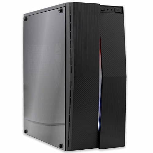 SIMPLETEK - Case da gaming con LED RGB e Alimentatore 500W inclusi - Compatibile ATX, Micro-ATX, Mini-ITX e mATX