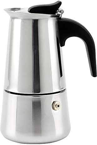 Koanhinn Moka Caffettiera Espresso Latte Percolator Macchina da caffè Caffettiera Caffettiera 100 ML Acciaio inossidabile