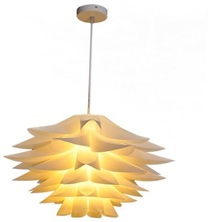 HOMSFOU Blumen Deckenlampe Schirm Puzzle Stehleuchte Pendelleuchte Schirm Weiß Puzzle Deckenleuchte Lotus Deckenleuchte Hängeleuchtenschirm Lotus Hängelampe Hängende Einfach
