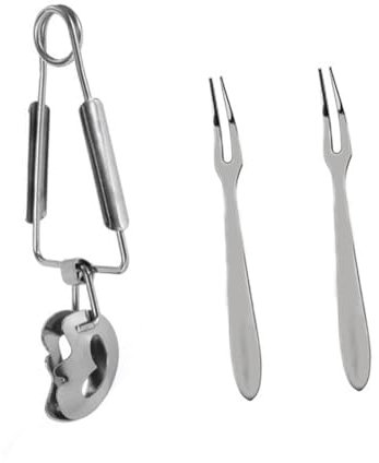 OUNONA 1satz Premium Snail Tong Fork Set Aus Anti-Fatigue Leicht Und Tragbar Für Zubereitung Von Escargot Zu Hause Restaurant Teiliges Set Gabeln Zange