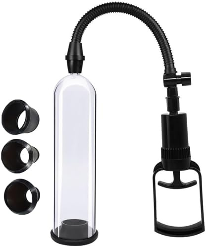 Bomba de pene for hombres: potenciador manual de la erección por vacío con funda suave y anillo for el pene. Dispositivo de alargamiento masculino for un mayor rendimiento y confianza.