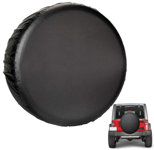 Housse de Pneu 12 Pouces étanche Protection UV 210D Oxford Tissu Couverture de Roue Anti-poussière Pneu Rond pour Voiture Camion RV Accessoires Voiture pour pneus 20-22 Pouces remorque