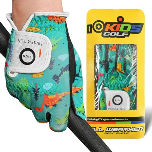 XJBTBA Golfhandschuhe für die Linke und rechte Hand, 1 Packung, Golfhandschuh, bunt, atmungsaktives Netzgewebe, extra Grip für Junge Junior-Golfer in den Größen SML XL
