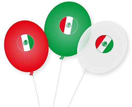 9 Luftballons * MEXIKO * als Deko für Mottoparty, Länderparty und Geburtstag von DH-Konzept // Ballons Party Set
