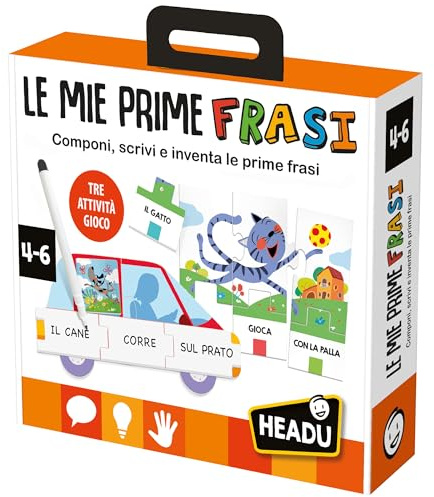 Headu Le Mie Prime Frasi Gioca Scrivi E Inventa Con Le Frasi It25381 Gioco Educativo Per Bambini 4-6 Anni Made In Italy