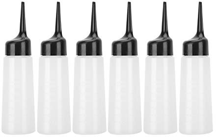 Bottiglia di shampoo colorante da 6 pezzi, bottiglia di shampoo, bottiglia di ricarica per shampoo da parrucchiere, bottiglia di erogazione in plastica trasparente adatta per parrucchieri