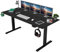 OUTFINE Heavy Duty Dual Motor Height Adjustable Standing Desk Electric Dual Motor Home Office Stand Up Computer Workstation with (Black, 63) Assembled Desktop Load up to 220lbs