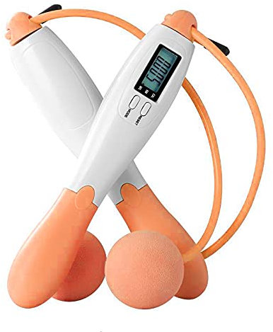 AHJ Springseile Fitness Zähler Digitale Drahtlose Seilspringen mit Kalorienzähler für Training und Fitness