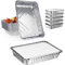 SENENQU Lot de 30 Barquette Aluminium avec Couvercle 2.2L, 2200ML Barquette Alimentaire Jetable avec Couvercle, Barquette En Aluminium Jetables Pour Barbecue la Cuisson Grillage Cuisine Restauration
