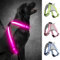 Visinite LED-Hundegeschirr mit Licht, wiederaufladbar, leuchtende Hundeweste, 2 Beleuchtungsmodi, verstellbares beleuchtetes Geschirr für sichere Nachtspaziergänge