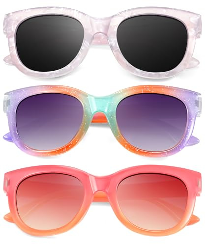 NSSIW Kids Polarized-Sunglasses Boys-Girls Sunglasses: Toddler Sun Glasses with UV Protection for Youth Child 3Pack Age 3-12