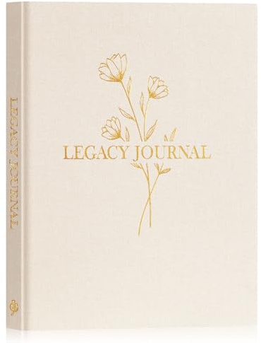 Lanpn Grandparents Legacy Journal Book with Prompts, Tell Me Your Life Story Memory Book to Fill Out, Mom Story Family Memory Book Keepsake Generational Journal, Grandpa Grandma Parents Gift, Beige