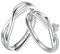 ANAZOZ Ring Unendlichkeit Silber, Trauringe Paarpreis Verstellbar mit Zirkonia Damen Ringe Paare Mit Gravur I Love You