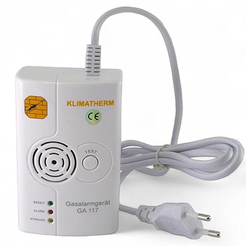 Gasmelder, Gasalarmgerät Typ Klimatherm GA-117, für Flüssiggase, Stadtgas, Erdgas, Propan, Butan