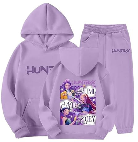 Générique 𝑲-𝒑-𝒐-𝒑 𝑫-𝑫𝒆𝒎𝒐𝒏 𝑯-𝑯𝒖𝒏𝒕𝒆𝒓𝒔s Huntri/X Survêtement Fille Huntrix Tenue Mira Zoey Rumi Ensemble 2 Pièces Vintage Y2K Hoodie Pantalon Et Haut Sweats À Capuche Jogging