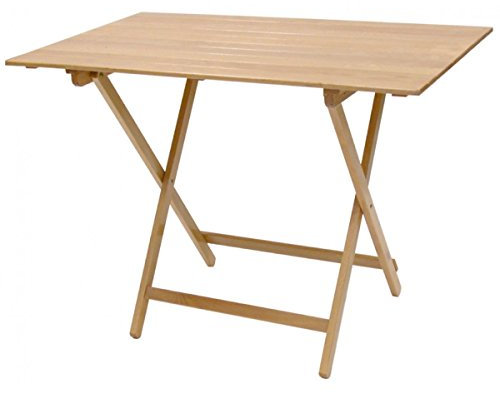 TAVOLO TAVOLINO PIEGHEVOLE BIRRERIA LEGNO NATURALE RICHIUDIBILE 60x80 CM CAMPEGGIO GIARDINO CASA