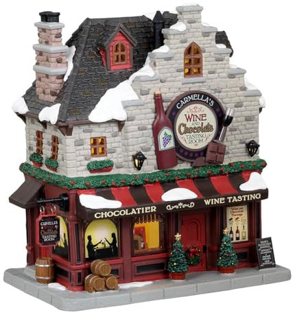 Lemax Christmas Village Carmellas Wine And Chocolate Tasting Room - 35062