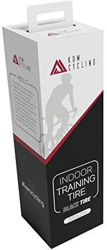KOM Cycling Indoor Trainer Tire 700 x 25c - Road Bike Tire with Quiet Long Lasting Proprietary Rubber Compound - Perfect for Saris, Kinetic Kurt, Wahoo and Other Bike Trainers
