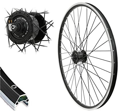 28 Zoll Vorderrad Cut19 schwarz Shimano Nabendynamo DH-3N72 schwarz 622-19