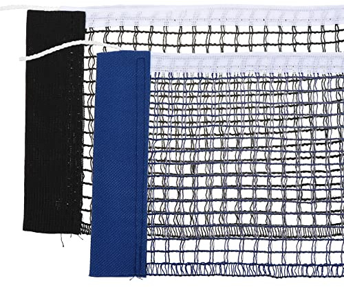 PATIKIL Table Tennis Net Replacement, 2 Pack Ping Pong Net String Tension Equipment Accessories PE for Indoor Outdoor, Black Blue