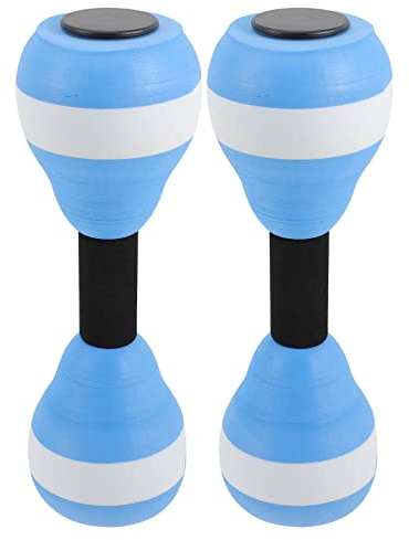 SEWACC 1 Pair Aquatic Exercise Dumbells Water Aerobics Floating Dumbbell Fitness Barbells EVA Water Hand Bars for Pool Exercises Water Fitness Equipment