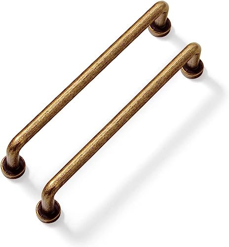 SYZOW 6 Stück Möbelgriffe Gebürstete Bronze 160mm Lochabstand Schubladen Griffe für Küchenschränke Schrankgriffe Schubladengriffe Türgriffe für Küchenschränke Kleiderschrank