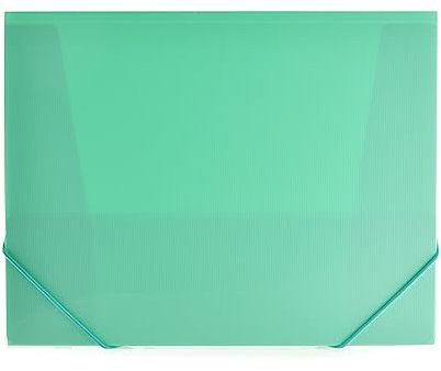 Mappe mit Gummiverschluss, speziell für Zeichenblock, REF.53511, Rücken 1 cm, sehr robustes Material von Colorline by Office Box, 100 % recycelbares Polypropylen (Türkis)