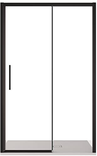 OLIMPO DOCCE - Porta doccia scorrevole con profili neri cristallo 6mm h195 anticalcare LAGOA - 120