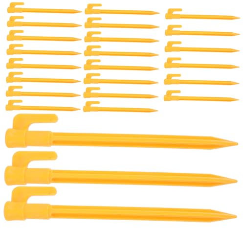 24St Zeltheringe aus Kunststoff Camping-Sandheringe Wanderzelt Nagel Campingzelt Hering zeltnagel zeltnägel Zelte Campingzelt Nagel Zelt Zubehör draussen Erdnagel Zeltzubehör Abs