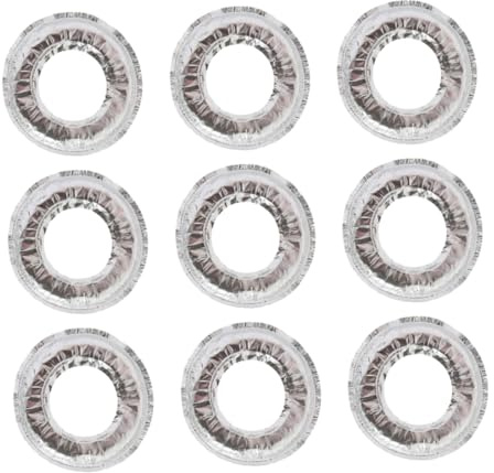 Garneck 10 Pièces de Tapis de Protection en Papier D'aluminium Rond, Résistant la Chaleur et Anti-huile, pour Cuisinière à Gaz Réutilisables Cuisine