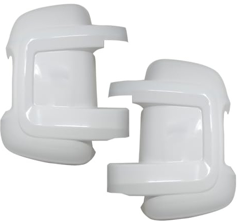 JEU DE COUVERTS COQUE MIROIRS RÉTROVISEURS BRAS COURT BLANC BRILLANT