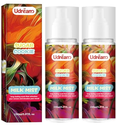 Spray corporal para mujer, sprays corporales con glicerina, spray corporal con aroma a galletas de leche, 150 ml, paquete de 2