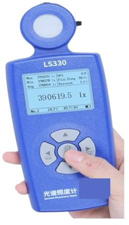 Ljusmätare, LS330 Ljusmätare Illuminometer Lux Spektral Illuminansmätare Digital CCT UVI CRI Ra Lx FC Flimmerekvens