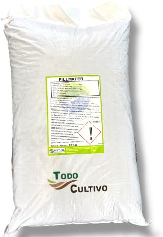 Fertilizante Sulfato de hierro granulado con calcio y magnesio. 25 Kgs Abono corrector de hierro, calcio y magnesio.