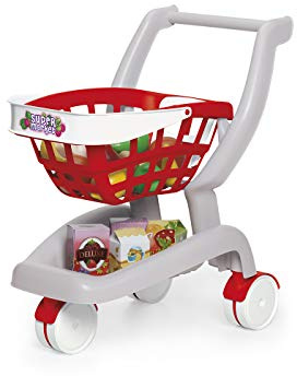Chicos - 2en1 Chariot + Panier de Supermarché. Jeu d'Imitation pour Enfant. 18 Accessoires Inclus. +36 Mois (84158)